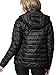 Lock and Love LL WJC2144 Women's Ultra Light Weight Packable Down Jacket with Removable Hoodie XL Black