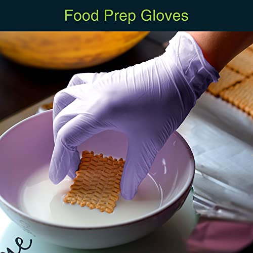 Lavender Nitrile Disposable Gloves - 200 Count - 3 Mil Nitrile Gloves Medium - Powder And Latex Free Rubber Gloves - Surgical Medical Exam Gloves - Food Safe Cooking Gloves #TOP2