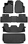 SMARTLINER Custom Fit All Weather 3 Row Floor Mats and Cargo Liner Behind 3rd Row Set Black Compatible with 2022-2023 Acura MDX