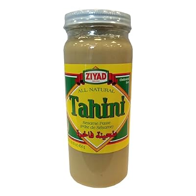 Ziyad Tahini Paste, Ground Sesame Seed Paste, 16 oz, Smooth and Creamy, Perfect for Hummus, Dressings, and Middle Eastern Cuisine