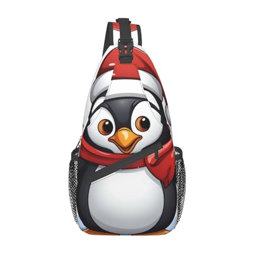 Bolso tipo sling con estampado de pingüino para senderismo