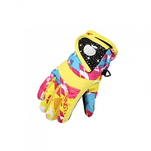 KaloryWee-Winter-Thermo-Skihandschuhe-fuer-Kinder-Jungen-Maedchen-winddicht-wasserdicht-mit-Fleece-gefuettert-warme-Schneehandschuhe
