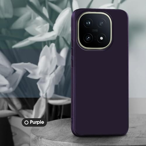 Image of Back Cover for iQOO 15 5G | Full Camera Protection | Premium Liquid Silicon Case | Flexible Bumper Case for iQOO 15 5G (Purple)