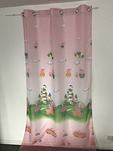 Lot de 250 voilages Peppa Pig avec œillets 2 x 75 cm