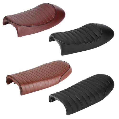 Asiento motocicleta premium de cuero PU con acabado artesanal plano para CG125 4
