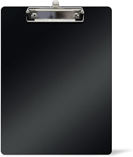JIANTA Porte-Bloc A4 Avec Pince Et Rangement - Planchette Clip Noir Pour Bureau Et École