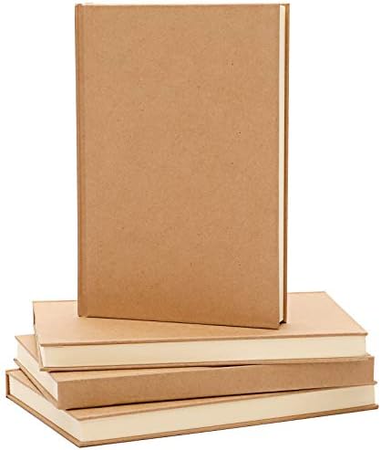 LABUK 4 Pack Blank Notebook Bulk, 120 Sheets Unlined Notebooks 100gsm 5.6"x 8.3" Hardcover Sketchbook for Office School Travelers Ideal Gifts