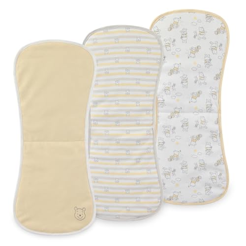 Image of Disney Baby Burp Cloths 3-Pack - Mickey Mouse and Minnie Mouse Soft Absorbent 20 inch x 10 inch Leakproof Burping Rags for Baby Boys Girls & Unisex Newborns & Infants