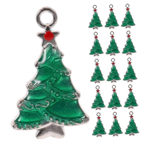 Pendentifs sapin de Noël en alliage émaillé légers et durables pour bracelets personnalisés