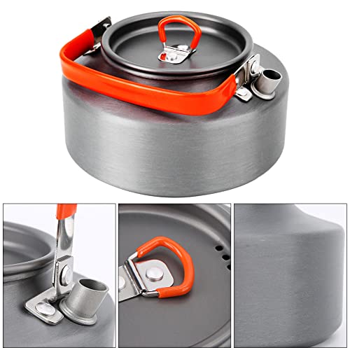 Outdoor Camping Theepot, Draagbare Theepot Met Siliconen Handvat Picknick Alumina Koffie Pot Outdoor Wandeluitrusting Voor Vissen Bergbeklimmen Reizen - Afbeelding 6
