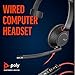 Plantronics - Blackwire 5210 - Wired, Single Ear (Monaural) Headset with Boom Mic - Computer Headset - USB-A, 3.5 mm to connect to your PC, Mac, Tablet and/or Cell Phone