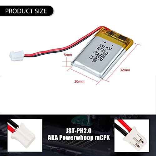 Akzytue 3.7V 250Mah 502030 Lipo Battery Rechargeable Lithium Polymer Ion Battery With Ph2.0Mm Jst Connector #TOP2