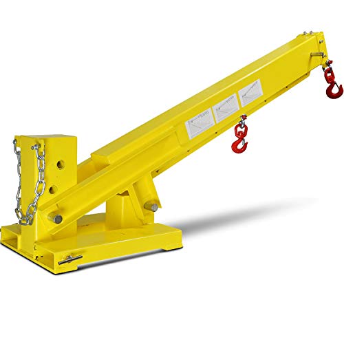 Titan Attachments Adjustable Hoist Pivoting Forklift Jib Boom Crane 6,000 Lb. Capacity #TOP1