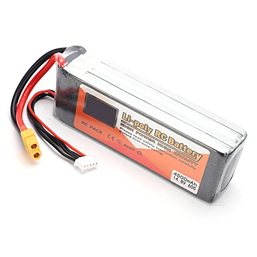 Batería Lipo 14.8V 4500mAh 4S 60C XT60 Acumulador de Alta Capacidad para Dron Barco y Coche RC