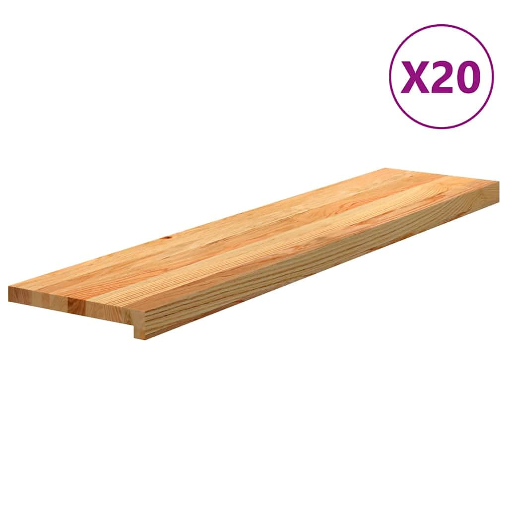 20 gradini per gradini, in legno massello, 110 x 25 x 2 cm, marrone