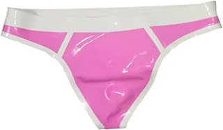 VIYOLI Calzoncillos de látex de goma para hombre Tangas personalizadas T-Back