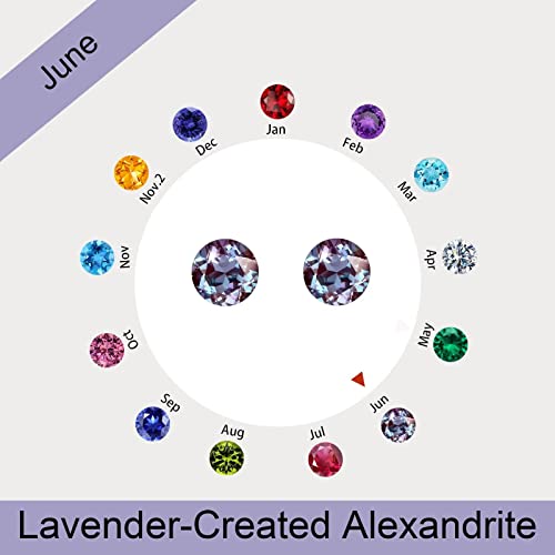 June Birthstone Earrings For Women Alexandrite Jewelry, Dainty Sterling Silver Screw Back Earrings For Women Girls Valentines Day Mothers Day Birthday Gifts For Women Mom Grandma Daughters Sister #TOP3