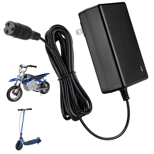 Razor Electric Scooter Charger for Razor MX350 Dirt Bike E100 E175 E200 E200S E300 E300S E500 Pocket Mod Sports Mod and Dirt Quad Razor Charger Replacement 24V 2000mA