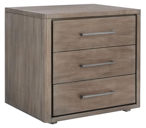 SAFAVIEH Couture Home Collection Rosey Light Brown 3-Drawer Wood Nightstand