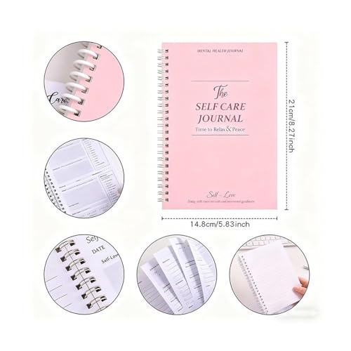 Paodduk Wellness Journal,Wellness Guide Smooth Writing - Prompt Journal Personal Notebook - for Adult Women Productivity Gratitude Affirmation Journaling Meditation Mood Tracking - Image 4