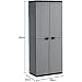 Armadio Keter Jolly Portascope - 3 Ripiani Regolabili, Grigio/Nero, 68x39x166 Cm