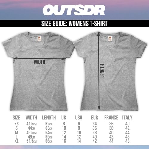 Outsdr Femmes Too Hot for Heaven Too Cool for Hell T-Shirt - Noir - Large – vue 2
