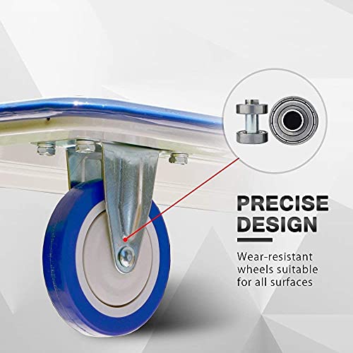 Wellmax Platform Cart Dolly 330Lb Yellow And 660Lb Blue Color #TOP2