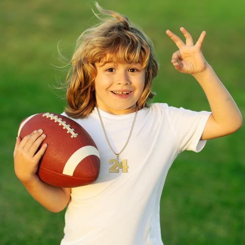 Personalized Football Number Necklaces for Boys, 925 Sterling Silver or Stainless Steel Custom Name & Jersey Name Initial 00-99 Athletes Pendant, Baseball Sports Jewelry Gift for Men Soccer Lovers4