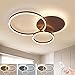 Produktbild LED Deckenleuchte Moderne Wohnzimmerlampe Ring Designer Deckenlampe Dimmbare Mit Fernbedienung Acryl Beleuchtung Decken Lampe Esszimmerlampe Schlafzimmerlampe Zimmer Lichter Kronleuchter,Braun,3ring