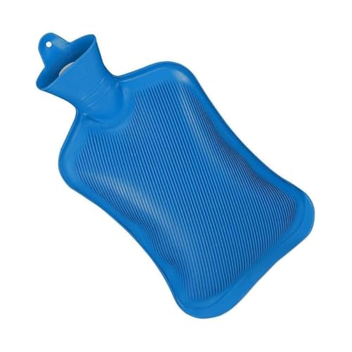 Bolsa Térmica de Compressa Água Quente e Fria de Borracha Material Resistente 2 Litros Ideal para Uso Doméstico e Viagens Aliviando Dores e Lesões Superfície Texturizada na Cor Azul