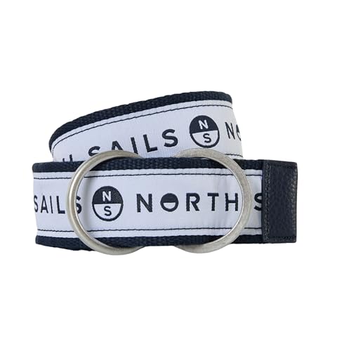 Ceinture NORTH SAILS 623263 blanche en tissu polyester avec logo pour homme