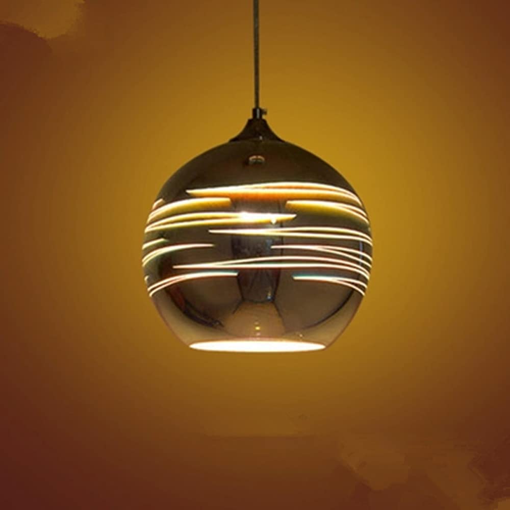 CSXSXAUO Fireworks Creative Light 3D Colourful Chandelier Glass Pendant Modern LED Lights Mirror Ball Lampshade E27 Base Lamp Fitting for Loft Home Restaurant Dining Room Garden