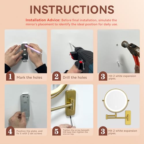 Miroir maquillage mural x7 pour simplifier votre routine beauté - 8