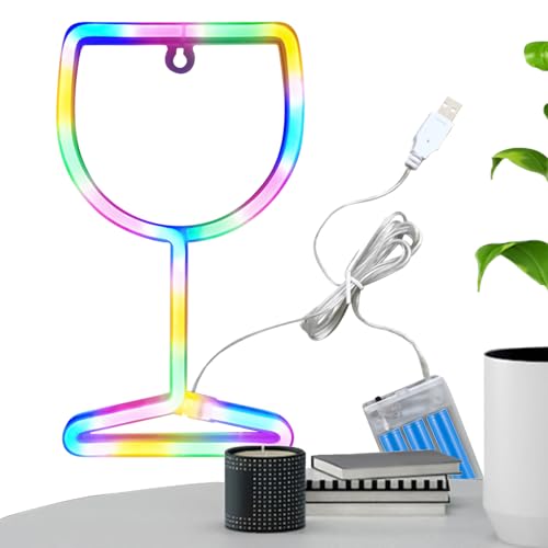 Decoración de luz para copa de vino que alegra las paredes apagadas de tu hogar 2