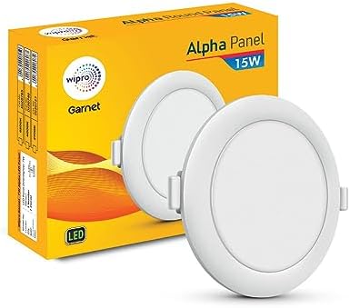 wipro Garnet 15W Round LED Alpha Panel | Warm White Light (2700K ...