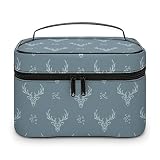 BOOGOBING Travel Hanging Toiletry Bag Cartoon Makeup Bag Large, Water-resistant PU Leather Bag for T