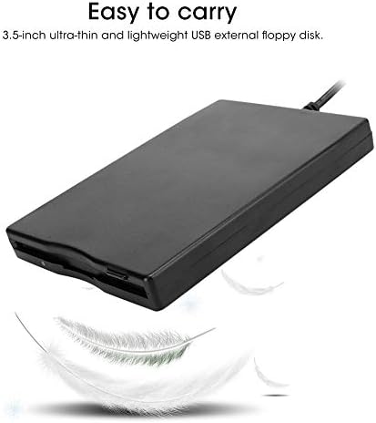 ASHATA USB Floppy Disk Drive, 3.5" Portable USB External Floppy Disk Drive, Plug and Play 1.44MB FDD for Windows 10/7 / VISTA/for Windows 8 / XP/ME / 2000 / SE / 98