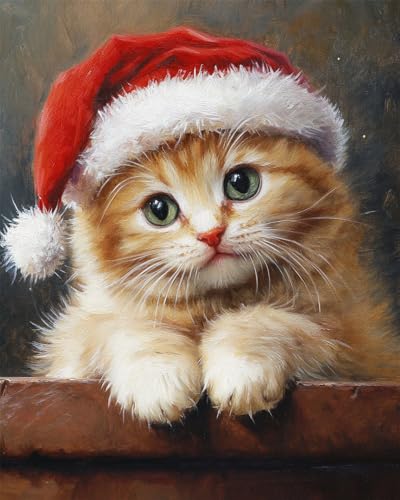 Diamond painting chat à offrir - Kit complet broderie diamant 40x50