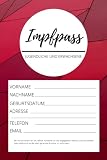 Impfpass: Impfstoff für Jugendliche und Erwachsene (Diphtherie - Tetanus - Poliomyelitis - Keuchhusten-Masern - Mu ...