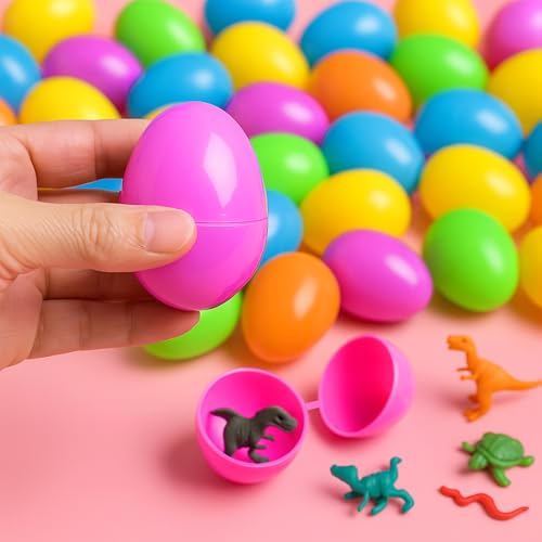 Coynurex 54PCS Fillable Easter Eggs – 2.17'' Plastic Hinged Eggs in 6 Colors – Bulk Eggs for Hunt, Party, Basket Fillers by Coynurex - Image 3