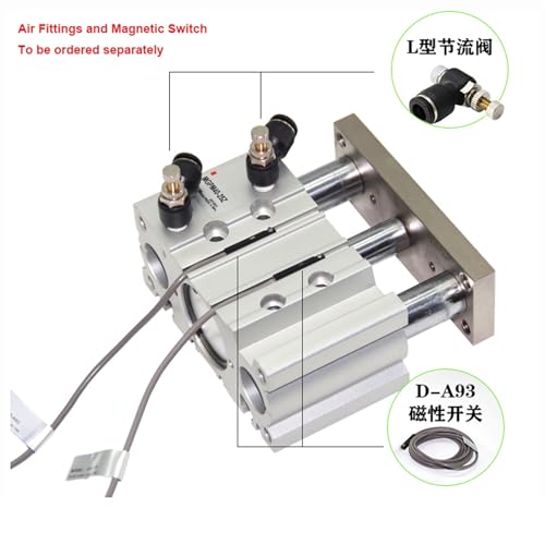 Cylindre compact MGPM20 guidé à aimant intégré SMC pneumatique