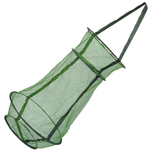 GLEAVI Fish Net Fishing Catching Net Nylon Green Drawstring Design Big Capacity Convenient to Store Outdoor Fishing