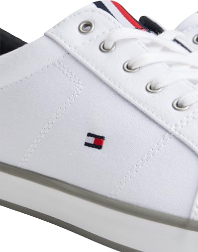 Tommy Hilfiger Baskets Vulcanisées Homme Chaussures, Blanc (White), 43