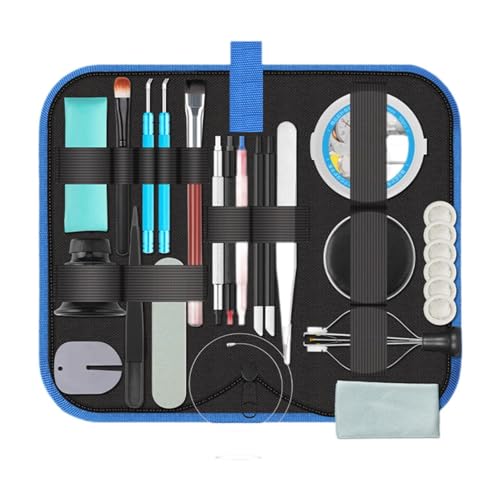 kowaku Kit de reparo de relógio com estojo de transporte para coletor de relojoeiro prático profissi