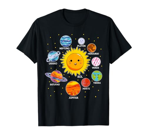 Planetas Del Sistema Solar Para Niños Astronautas Jóvenes Camiseta