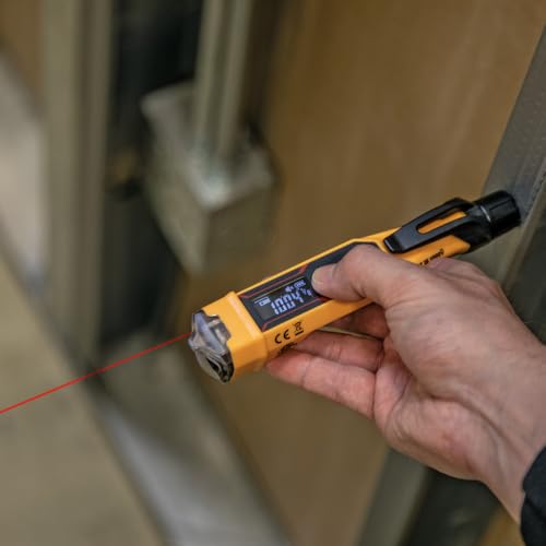 Klein Tools NCVT-6 Non-Contact Volt Tester, 12 - 1000V AC Pen with Integrated Laser Distance Measure, LED and Audible Alarms, Pocket Clip by KLEIN TOOLS - Image 7