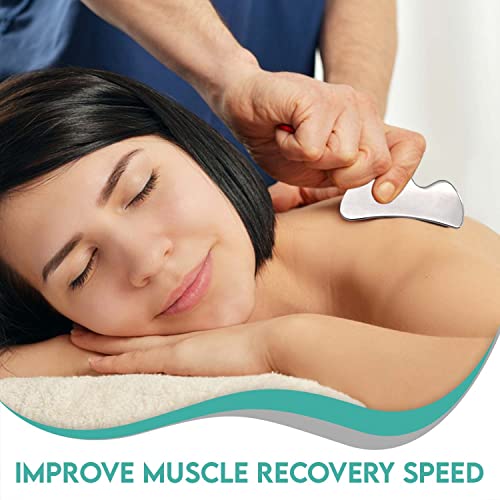 Cozlow 3 In 1 Muscle Scraper Tool Set | Stainless Steel Iastm Tool Muscle Scraper Kit For Accelerating Recovery, Reducing Muscle Soreness, And Soft Tissue Massaging #TOP3