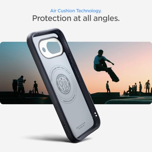 Image of Spigen Nano Pop MagFit Back Cover Case for Pixel 9a, Pixelsnap Compatible, Bold Two-Tone Design - TPU | Black Sesame