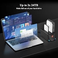 FIDECO Festplatten Dockingstation, USB 3.2 Gen1 Festplatten Docking Station für 2,5 & 3,5 Zoll SATA HDD SSD, Festplatten Klonstation mit Typ-C-Anschluss, Unterstützt Offline Klonfunktion und UASP – Ansicht 7