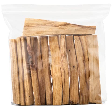 Energy Cleansing Thick Premium, Natural Resin, Peruvian Palo Santo (Holy Wood) Incense Smudge Sticks 10, Wild Harvested, 100% Natural And Sustainable #TOP1